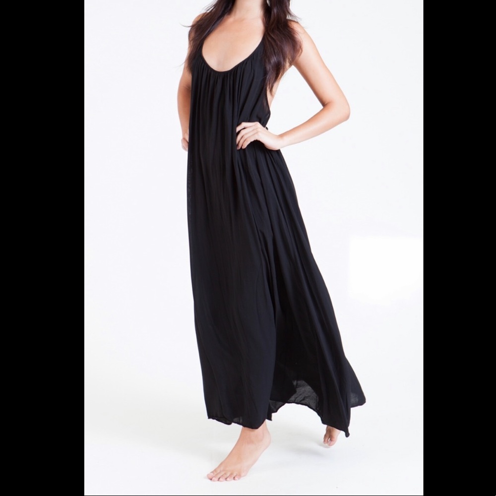 NWT 9seed Antigua Black Cover Up Dress One Size